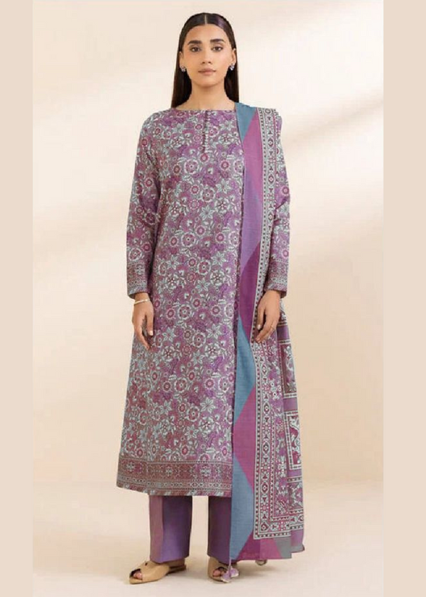 Sapphire 3-Piece Lawn Print Unstitched OU-3PDY24V917