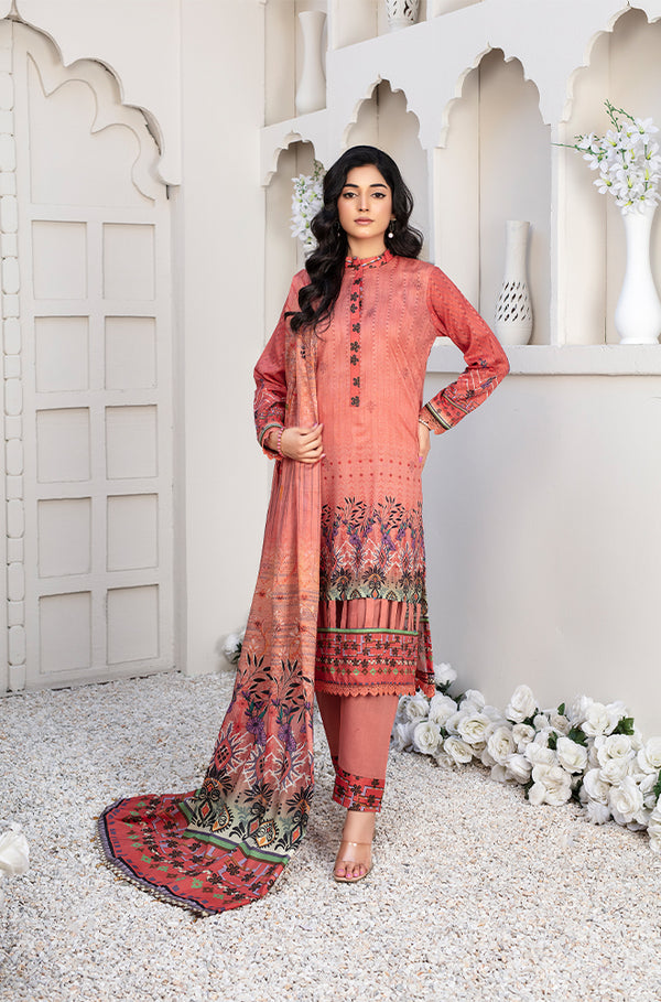 PRINT LAWN UNSTITCHED RO-429