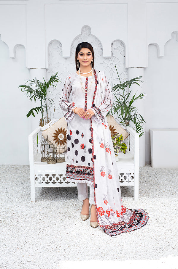 PRINT LAWN UNSTITCHED RO-437