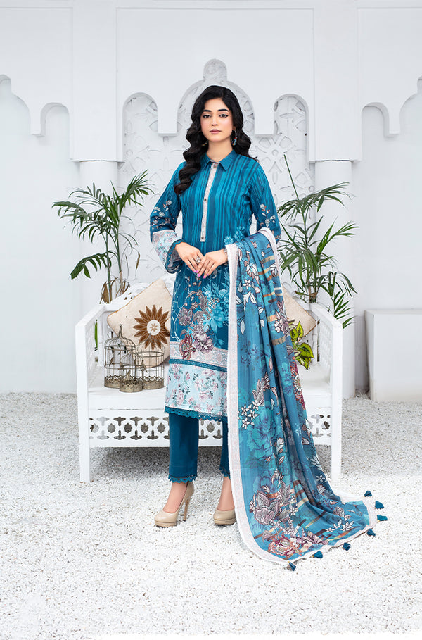 PRINT LAWN UNSTITCHED RO-436