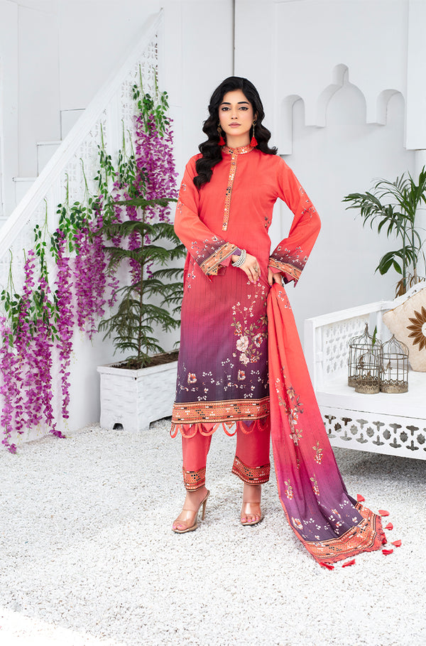 PRINT LAWN UNSTITCHED RO-434