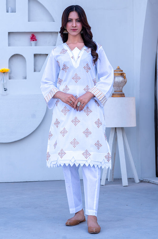 2-Piece Lawn Embroidered Stitched WSS-209