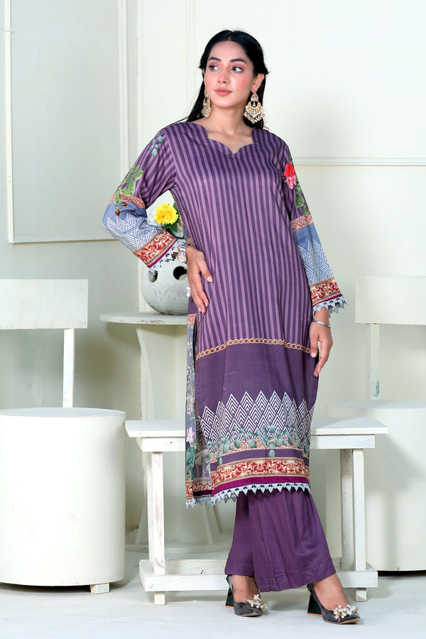 Print Linen Unstitched 2PC AND-1021
