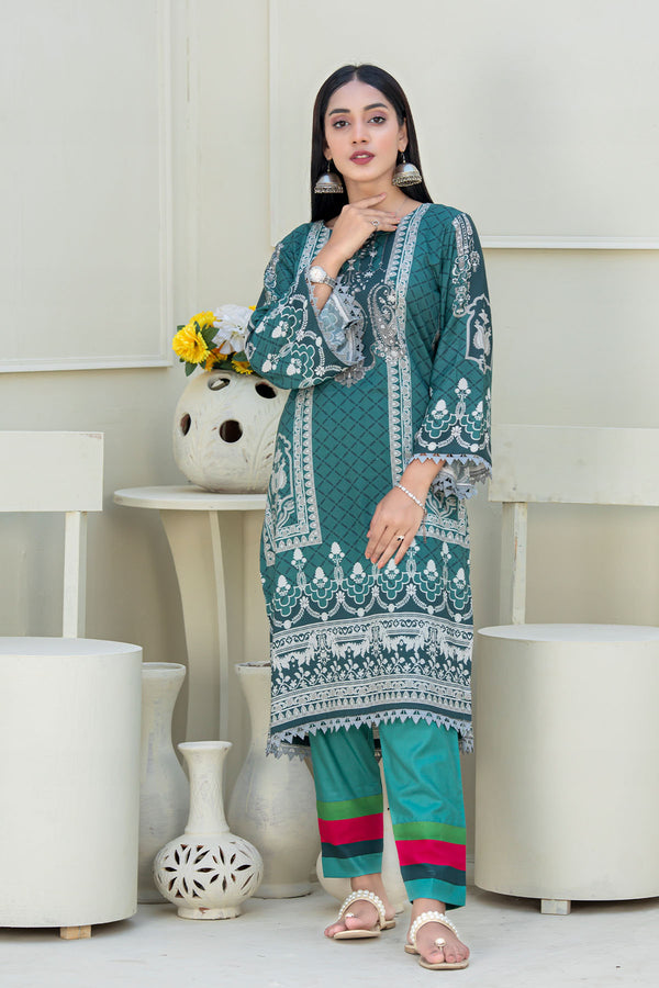 Print Linen Unstitched 2PC AND-1018