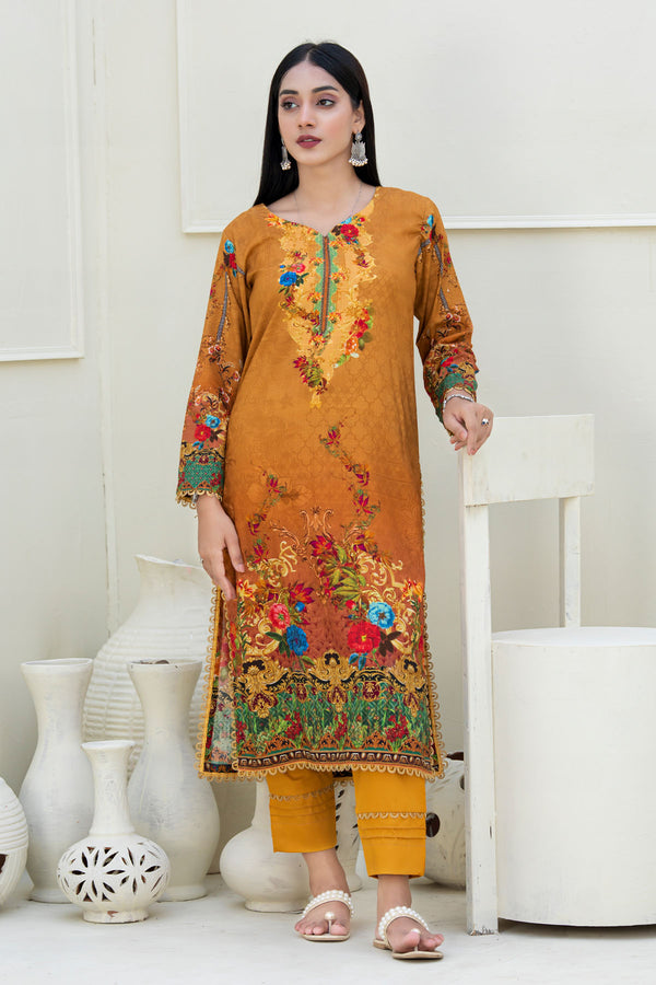 Print Linen Unstitched 2PC AND-1015