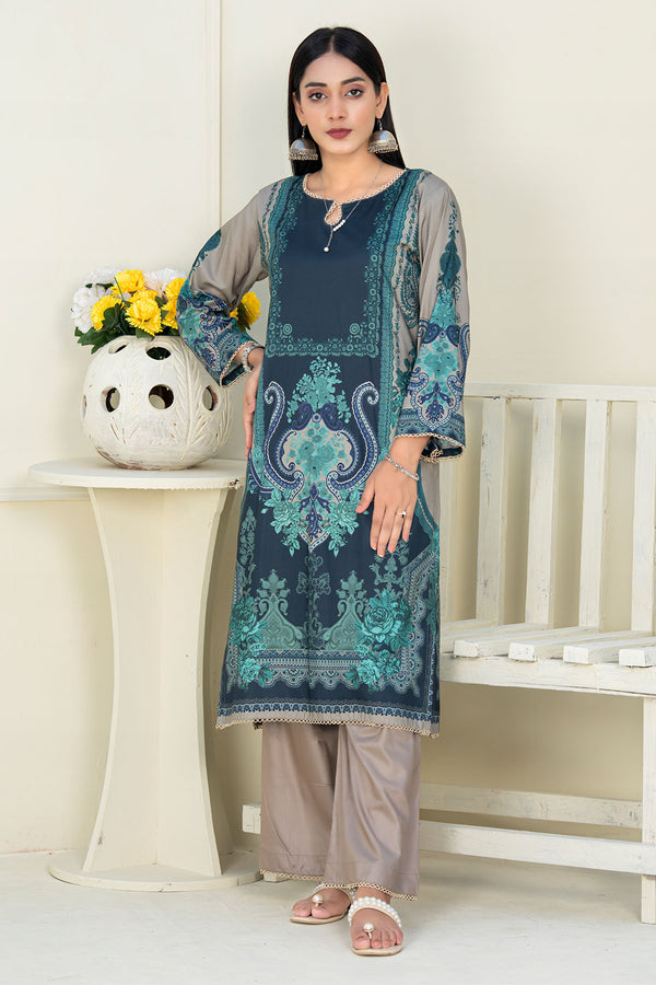 Print Linen Unstitched 2PC AND-1014