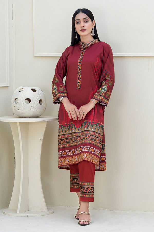 Print Linen Unstitched 2PC AND-1013