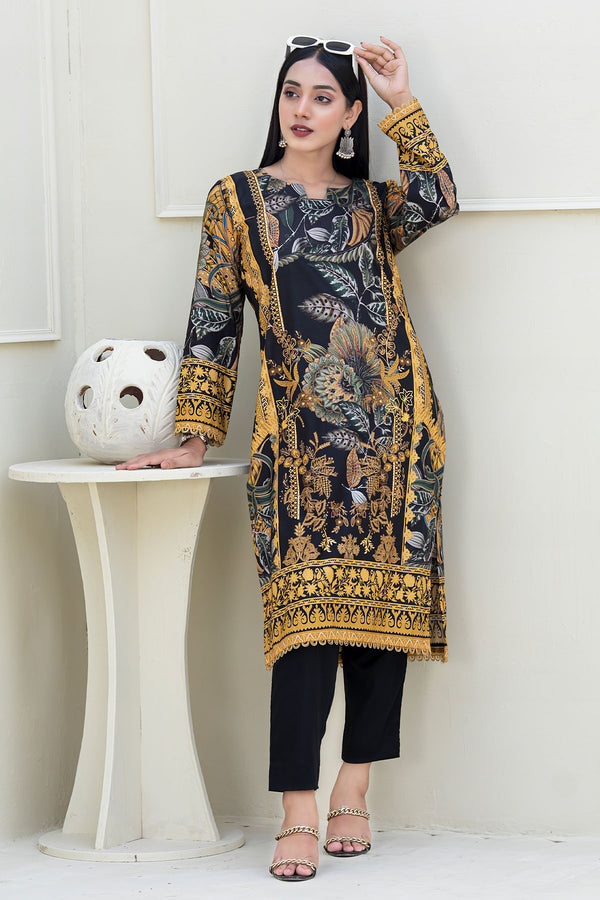 Print Linen Unstitched 2PC AND-1012