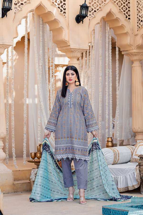 PRINT LAWN UNSTITCHED RO-413