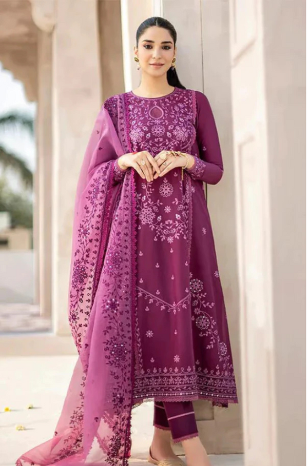 Asim Jofa 3-Piece Lawn Embroidered Unstitched WSU1068