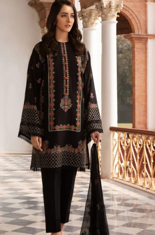 Bareeze 3-Piece Lawn Embroidered Unstitched WSU1069