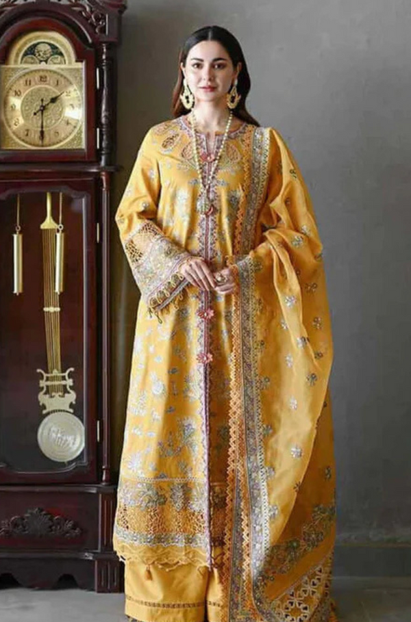 Qalamkar 3-Piece Lawn Embroidered Unstitched WSU1071