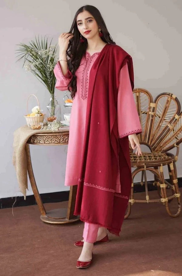 Asling 3-Piece Dhanak Embroidered Unstitched WSUW2127