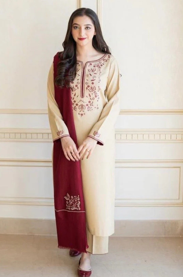 Asling 3-Piece Dhanak Embroidered Unstitched WSUW2129