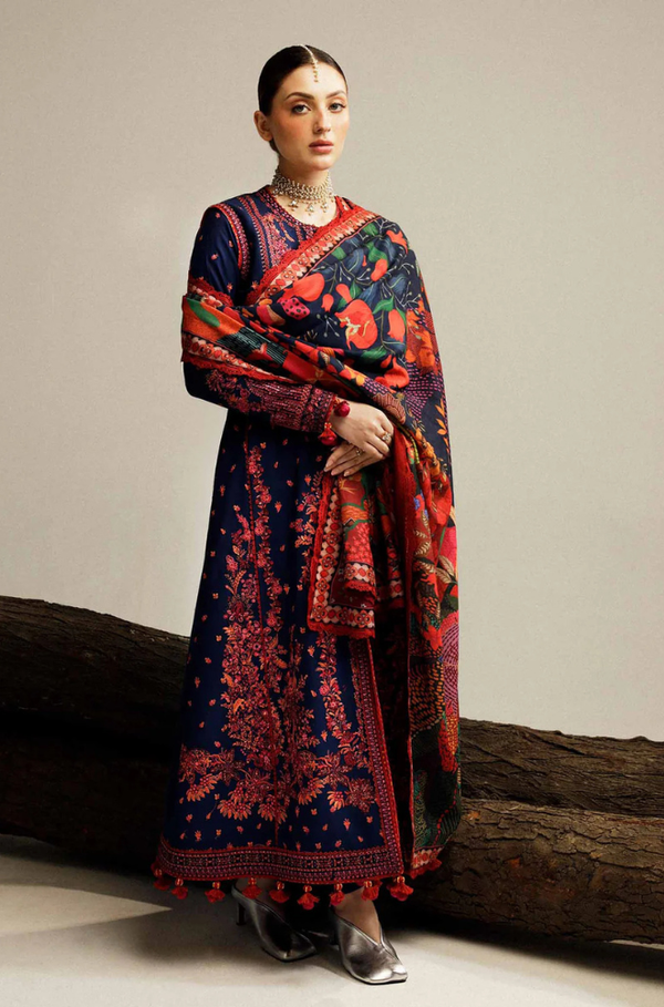 Hussain Rehar 3-Piece Dhanak Embroidered Unstitched WSUW2131