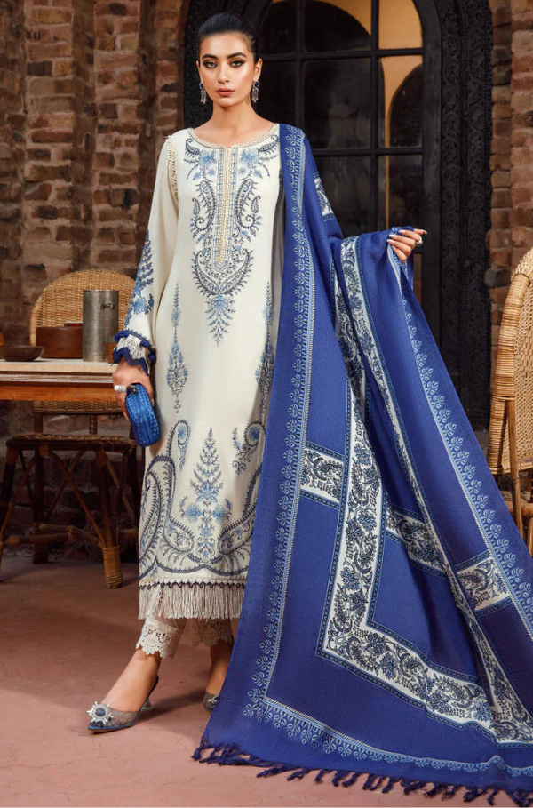 Maria.B 3-Piece Dhanak Embroidered Unstitched WSUW2138
