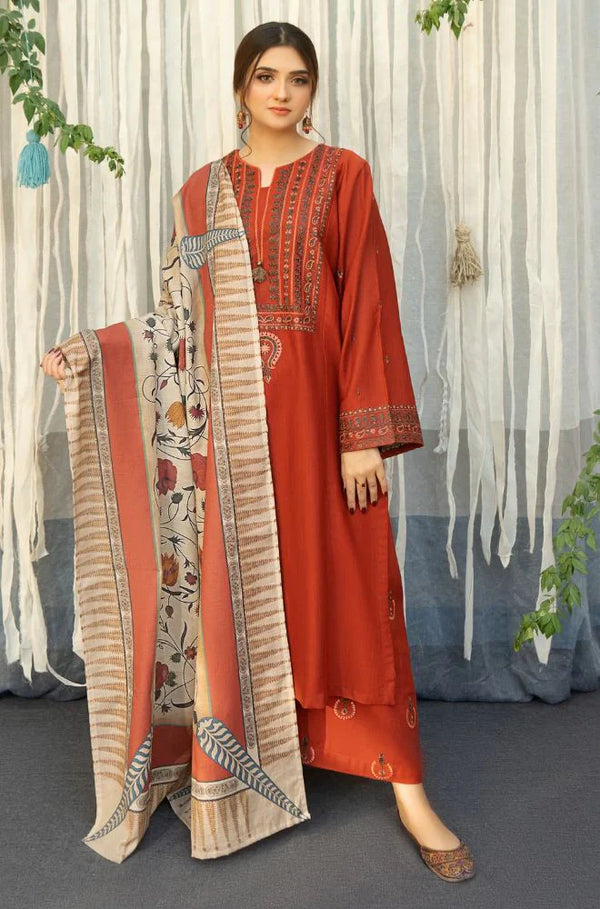 Urge 3-Piece Dhanak Embroidered Unstitched WSUW2140
