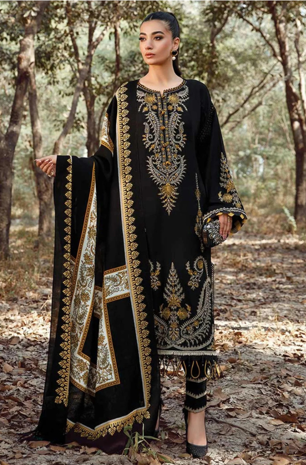 Maria.B 3-Piece Dhanak Embroidered Unstitched WSUW2141