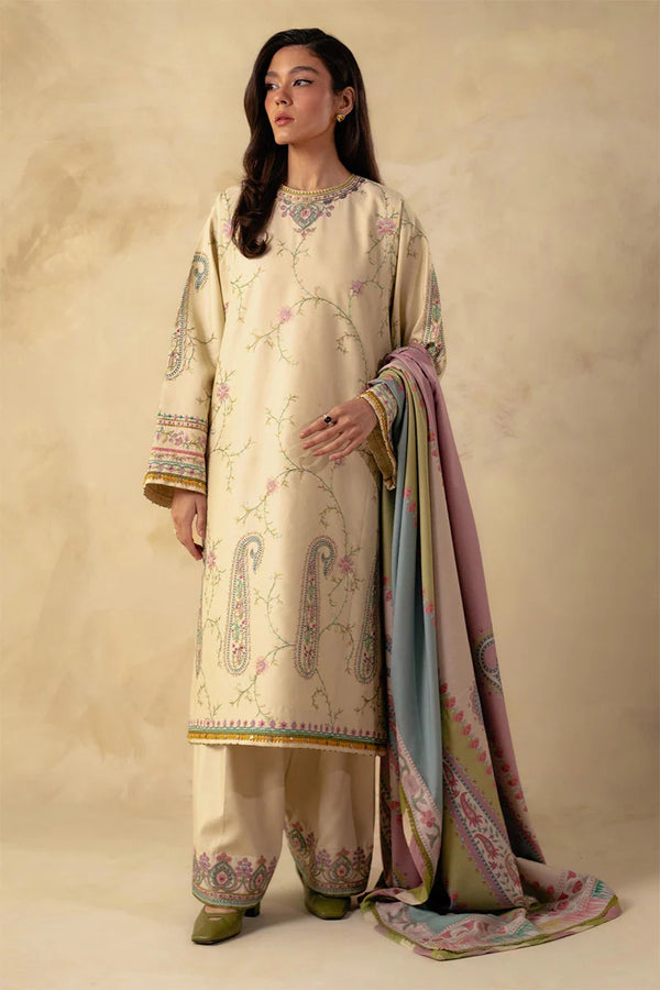 Zara Shahjahan 3-Piece Dhanak Embroidered Unstitched WSUW2162