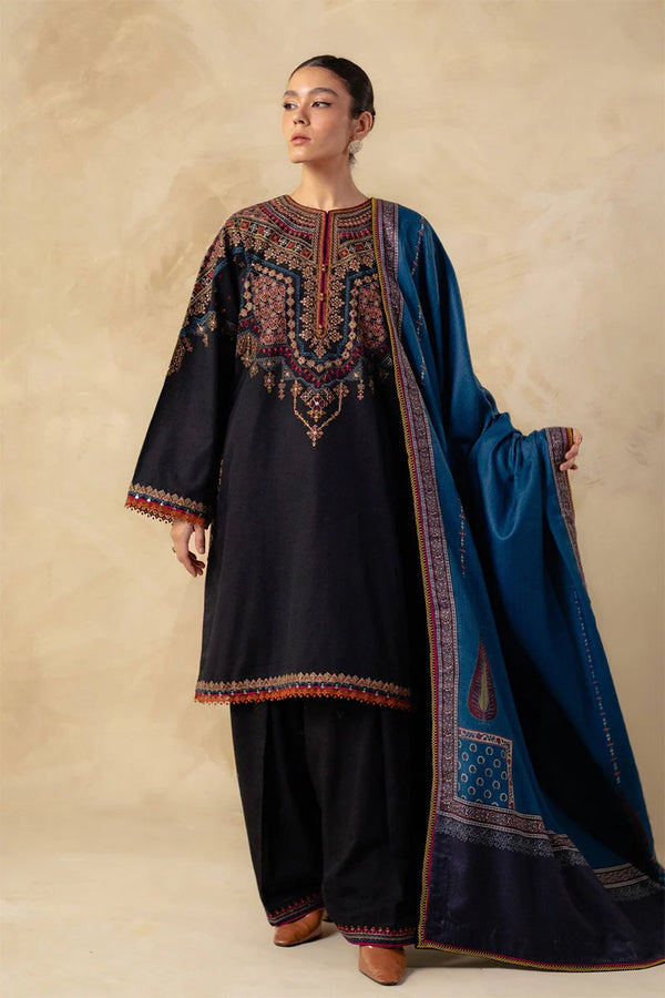 Zara Shahjahan 3-Piece Dhanak Embroidered Unstitched WSUW2163