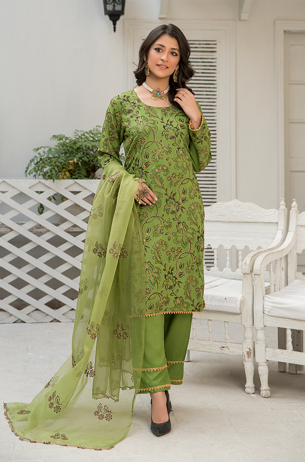 Anchal Unstitched 3-Piece Linen Embroidered ACL-6A