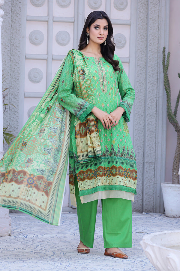 WSS-ACL-309-DIGITAL PRINT EMBROIDERED LAWN UNSTITCHED