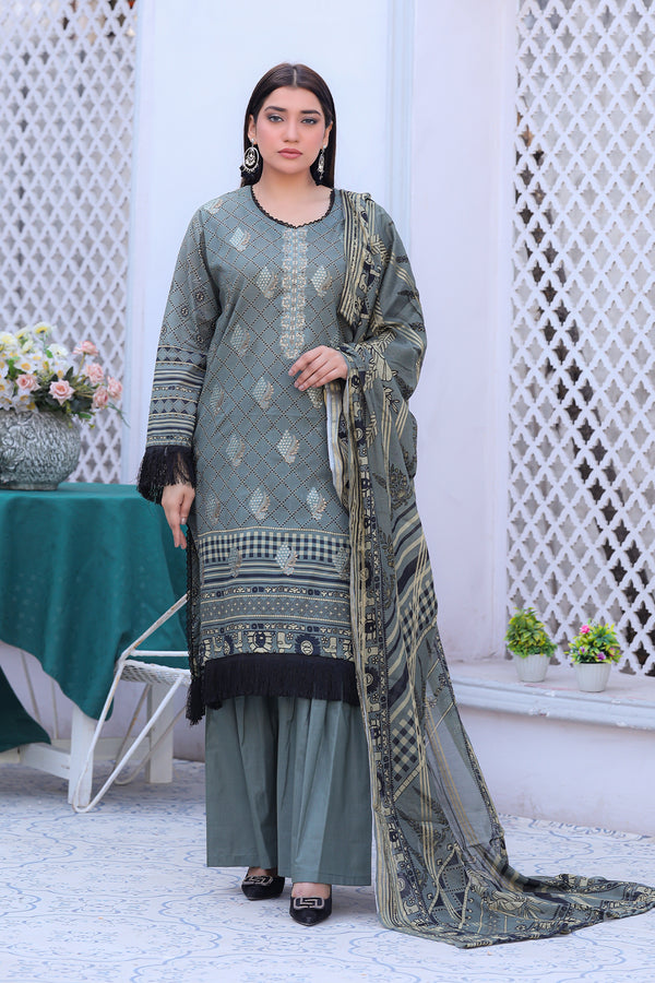 WSS-ACL-308-DIGITAL PRINT EMBROIDERED LAWN UNSTITCHED