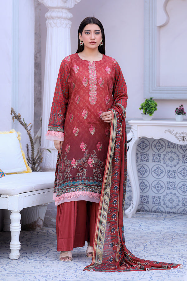 WSS-ACL-305-DIGITAL PRINT EMBROIDERED LAWN UNSTITCHED
