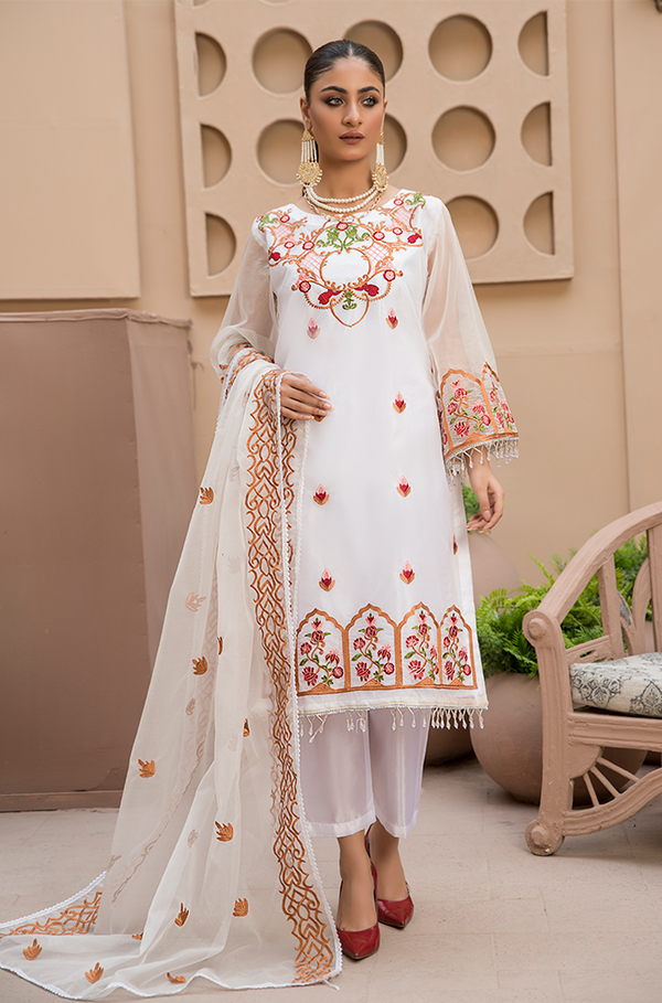 Rang-e-Haya Unstitched 3-Piece Organza Embroidered RGH-4A