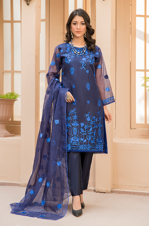 Rang-e-Haya Unstitched 3-Piece Organza Embroidered RGH-6A