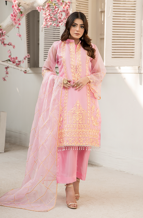 Rang-e-Haya Unstitched 3-Piece Organza Embroidered RGH-8A